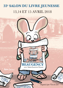 Affiche 33e Salon du Livre Jeunesse de Beaugency et Saint-Laurent-Nouan Affiche 33e Salon du Livre Jeunesse de Beaugency et Saint-Laurent-Nouan