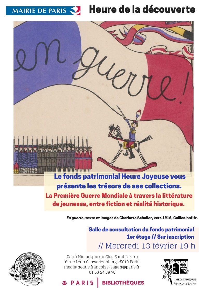 Heure de la découverte "La première guerre mondiale à traver la littérature de jeunesse" Heure de la découverte "La première guerre mondiale à traver la littérature de jeunesse"