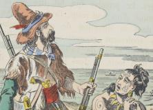 Histoire de Robinson Crusoé, imagerie d'Epinal, 1876. Disponible sur Gallica Histoire de Robinson Crusoé, imagerie d'Epinal, 1876