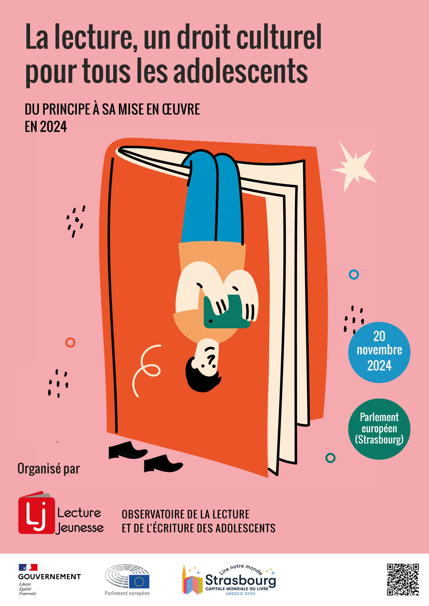 8e Colloque de l’Observatoire "La lecture, un droit culturel pour tous les adolescents : du principe à sa mise en œuvre en 2024"