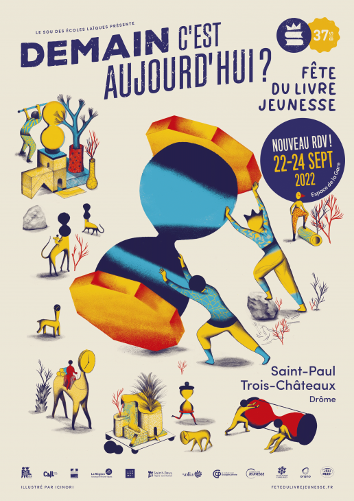 Fête du livre jeunesse de Saint-Paul-Trois-Châteaux. Illustration Icinori