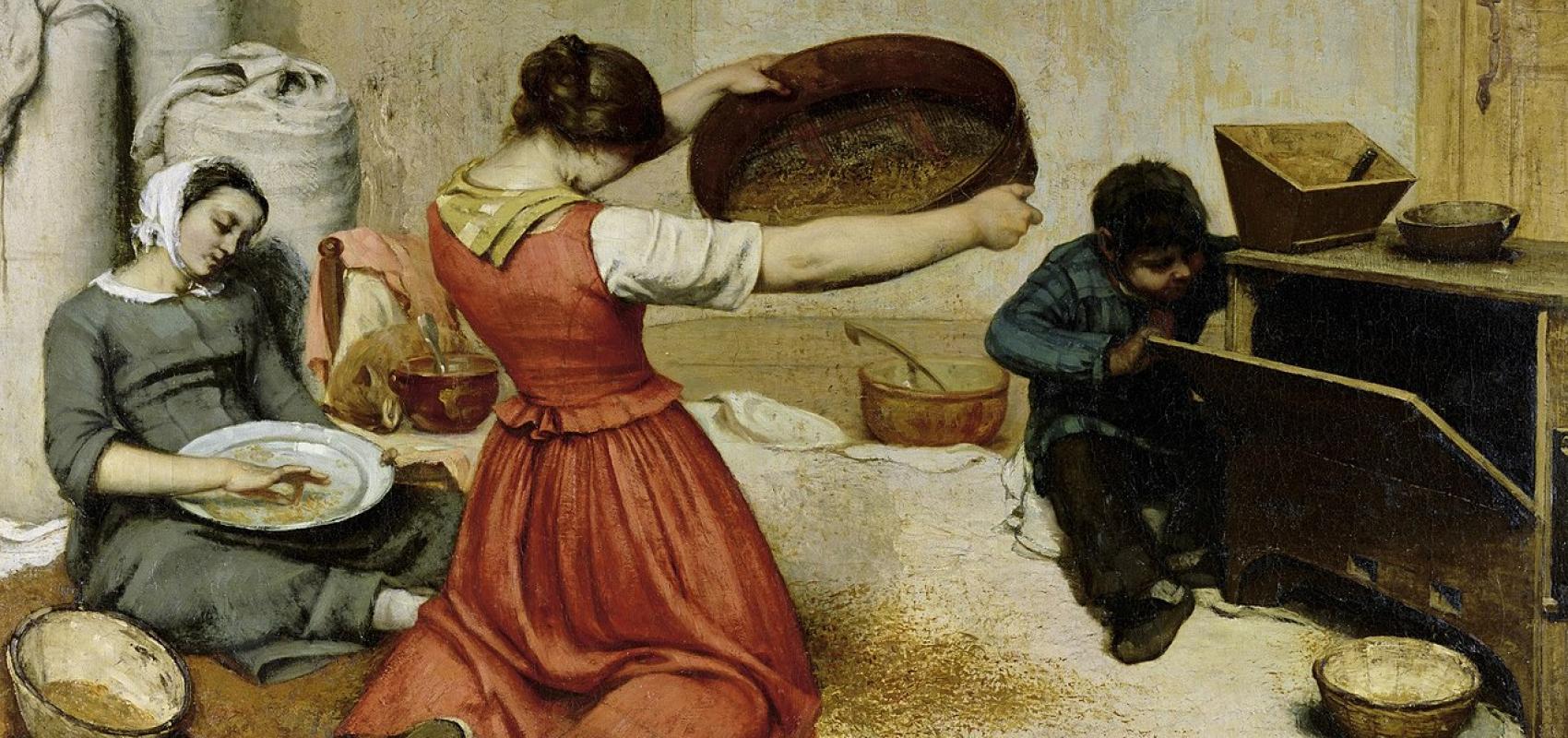 Les Cribleuses de blé de Gustave Courbet - - © Photographie Cécile Clos / Musée d'arts de Nantes Les Cribleuses de blé de Gustave Courbet - - © Photographie Cécile Clos / Musée d'arts de Nantes