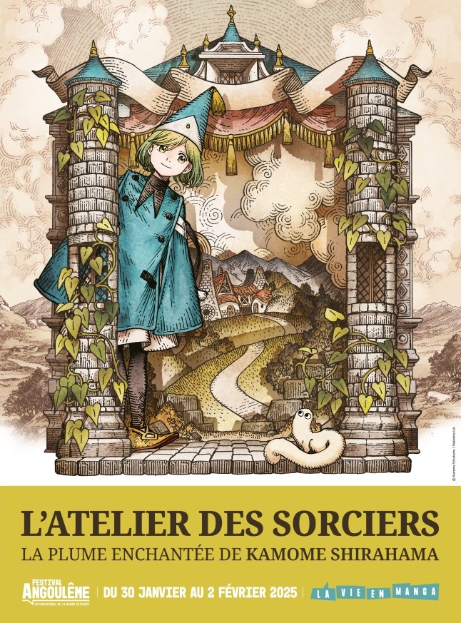 L'atelier des sorciers : la plume enchantée de Kamone Shirahama : affiche de l'eposition