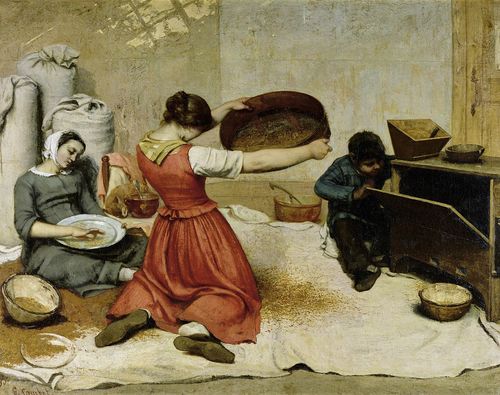 Les Cribleuses de blé de Gustave Courbet - © Photographie Cécile Clos / Musée d’arts de Nantes