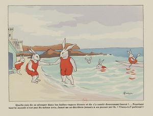Histoire de six petits lapins, Henriette Delalain, (1886-1945). 1918