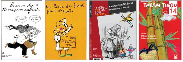 La Revue des livres pour enfants, couverture n°62, 160, 241 et Takam Tikou n°14