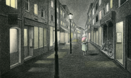Akiko Miyakoshi : illustration du livre "Quand il fait nuit" Akiko Miyakoshi : illustration du livre "Quand il fait nuit"